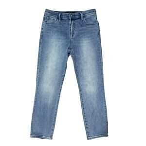 J BRAND Ruby Jeans 27 High Rise Crop Straight Leg Light Wash EUC